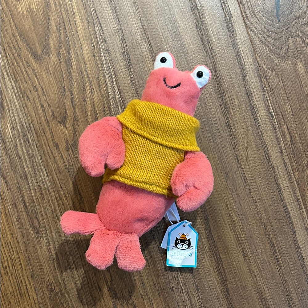 Jellycat Cozy Crew Lobster Plush stuffed animal 6” Retired With Tags!